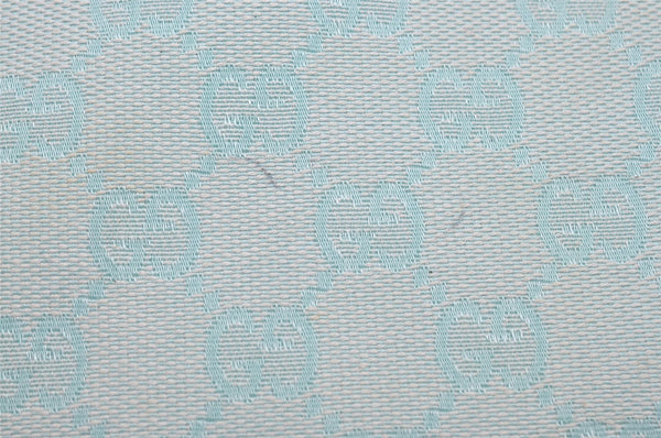 Authentic GUCCI Shoulder Tote Bag GG Canvas Leather 0021099 Light Blue 5352I