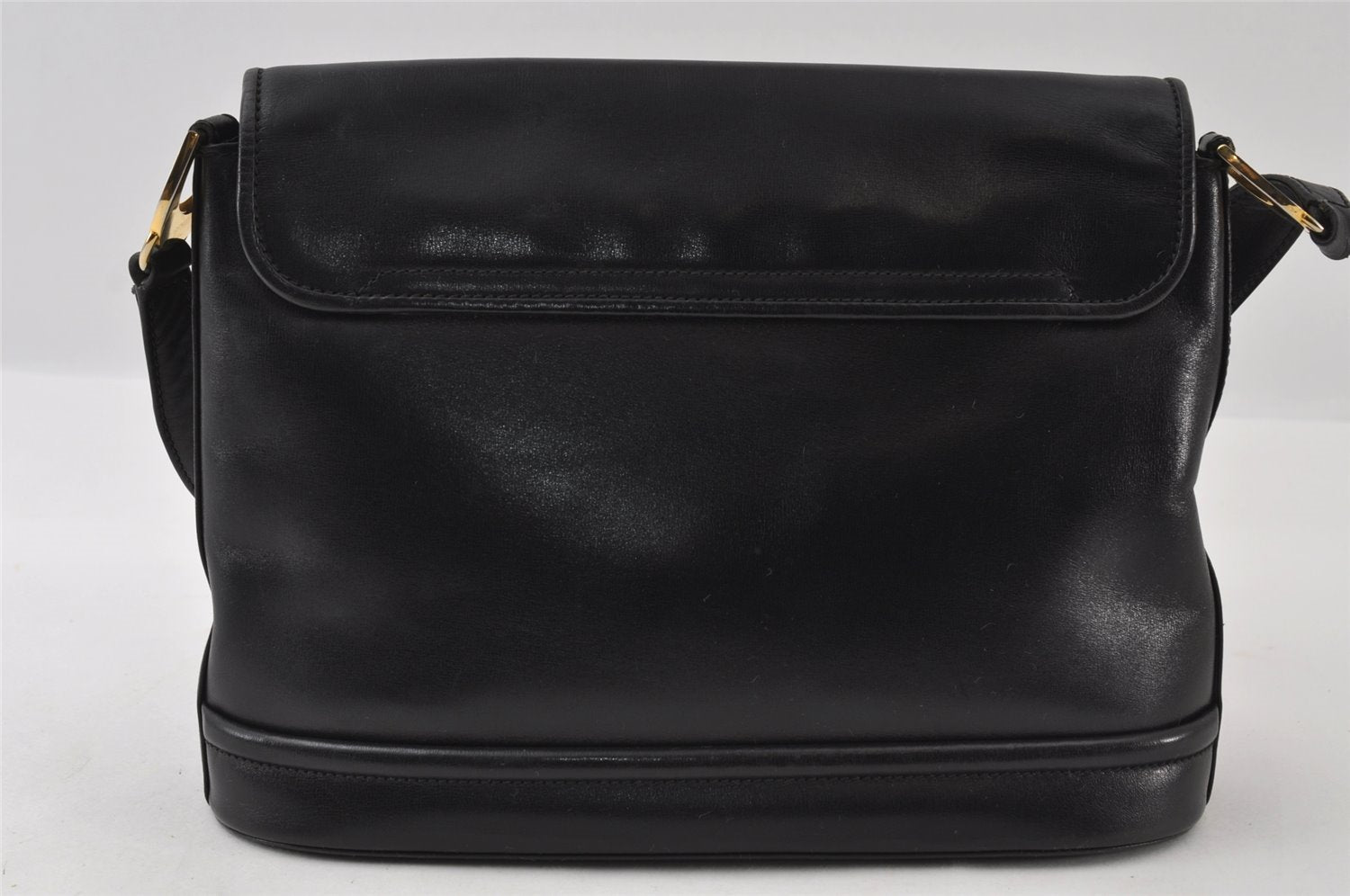 Authentic GUCCI Vintage Shoulder Bag Purse Leather Black 5353I