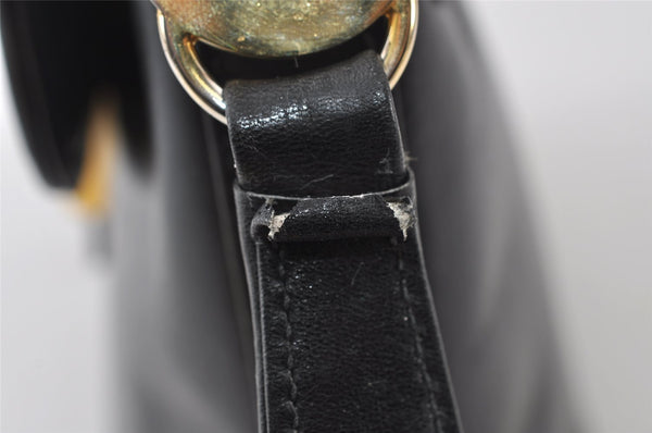 Authentic GUCCI Vintage Shoulder Bag Purse Leather Black 5353I