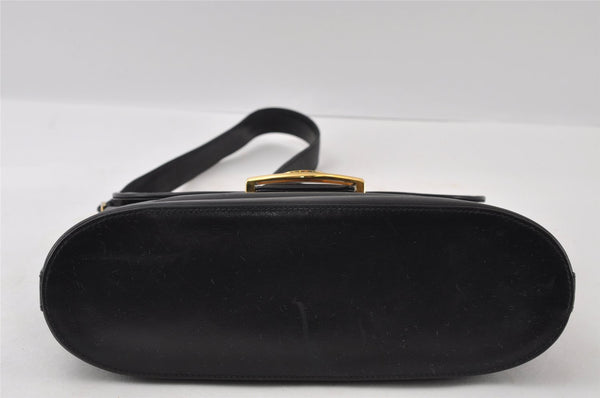 Authentic GUCCI Vintage Shoulder Bag Purse Leather Black 5353I
