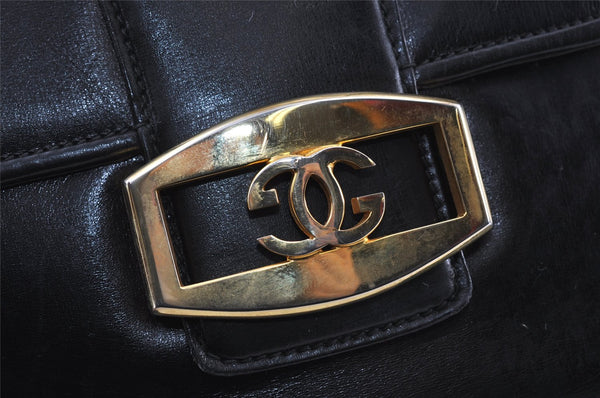 Authentic GUCCI Vintage Shoulder Bag Purse Leather Black 5353I