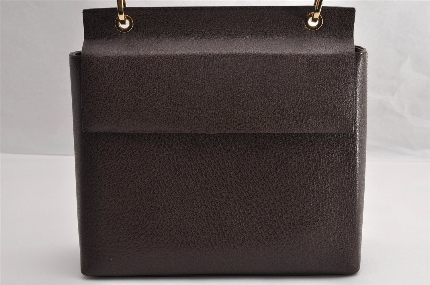 Authentic GUCCI Bamboo Vintage Hand Bag Purse Leather Brown 5355I