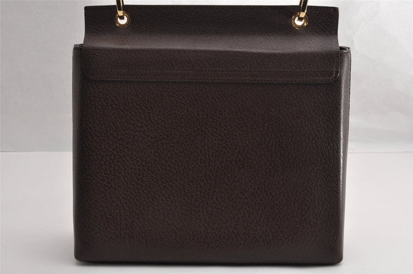 Authentic GUCCI Bamboo Vintage Hand Bag Purse Leather Brown 5355I