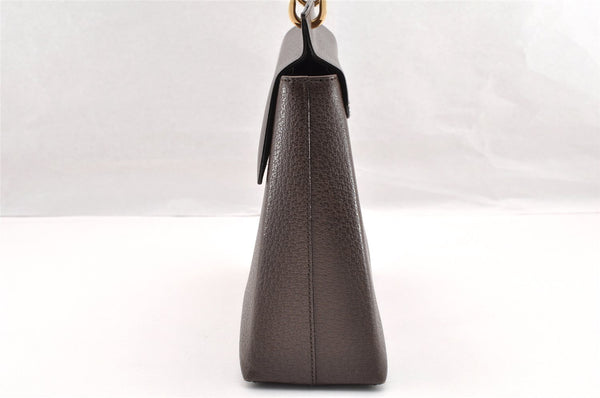 Authentic GUCCI Bamboo Vintage Hand Bag Purse Leather Brown 5355I