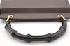 Authentic GUCCI Bamboo Vintage Hand Bag Purse Leather Brown 5355I