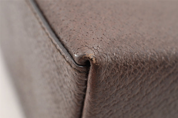 Authentic GUCCI Bamboo Vintage Hand Bag Purse Leather Brown 5355I