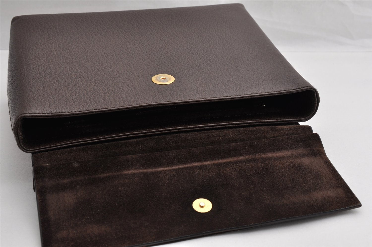 Authentic GUCCI Bamboo Vintage Hand Bag Purse Leather Brown 5355I