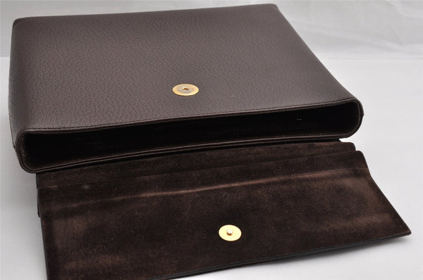 Authentic GUCCI Bamboo Vintage Hand Bag Purse Leather Brown 5355I