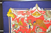 Authentic HERMES Carre 90 Scarf "Au FIL de la SOIE" Silk Navy 5357E