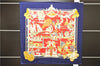 Authentic HERMES Carre 90 Scarf "Au FIL de la SOIE" Silk Navy 5357E