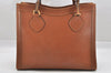 Authentic GUCCI Vintage Bamboo Shoulder Tote Bag Leather Brown Junk 5357I