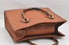 Authentic GUCCI Vintage Bamboo Shoulder Tote Bag Leather Brown Junk 5357I
