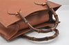 Authentic GUCCI Vintage Bamboo Shoulder Tote Bag Leather Brown Junk 5357I