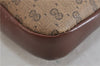 Authentic GUCCI Micro GG PVC Leather Clutch Bag Brown 5358C