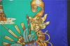 Authentic HERMES Carre 90 Scarf "VOILES DE LUMIERE" Silk Blue 5358E