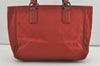 Authentic GUCCI Vintage Shoulder Tote Bag GG Canvas Leather 113017 Red 5360I