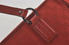 Authentic GUCCI Vintage Shoulder Tote Bag GG Canvas Leather 113017 Red 5360I