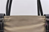 Auth PRADA Tessuto Vit Nylon Leather Shoulder Tote Bag BR0778 Ivory Black 5361C