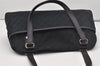 Authentic GUCCI Charmy Shoulder Tote Bag GG Canvas Leather 163288 Black 5361I