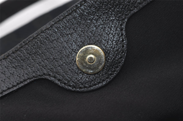 Authentic GUCCI Charmy Shoulder Tote Bag GG Canvas Leather 163288 Black 5361I