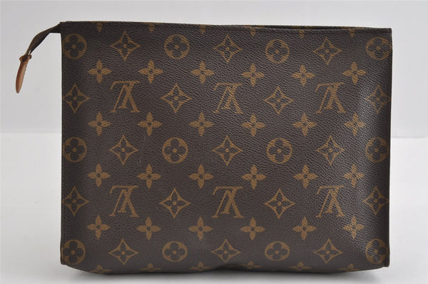 Auth Louis Vuitton Monogram Poche Toilette 26 Cosmetics Pouch Old Model LV 5362I