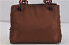 Authentic PRADA Nylon Plastic Shoulder Hand Bag Purse Brown 5363C