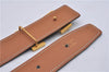 Authentic HERMES Constance Leather Belt Size 65cm 25.6" Black Brown Box 5363E