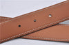 Authentic HERMES Constance Leather Belt Size 65cm 25.6" Black Brown Box 5363E