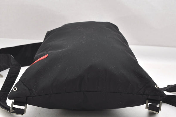 Authentic PRADA Sports PIUMA LATEX Nylon Leather Backpack B9094 Black 5364I
