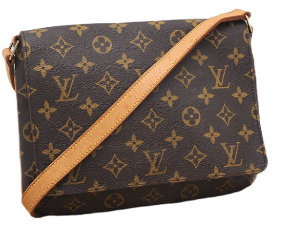 Authentic Louis Vuitton Monogram Musette Tango Shoulder Bag M51257 LV 5365F