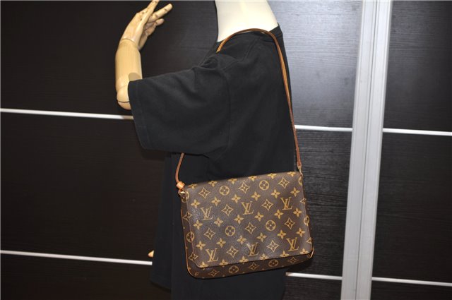 Authentic Louis Vuitton Monogram Musette Tango Shoulder Bag M51257 LV 5365F