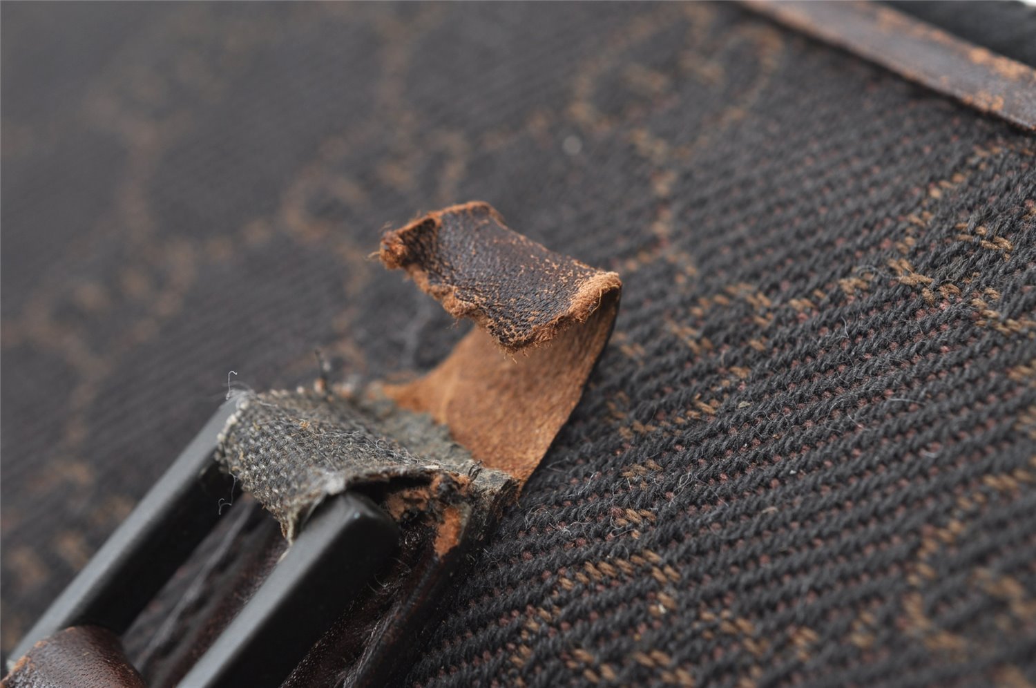 Authentic GUCCI Shoulder Hand Bag Purse GG Canvas Leather 73880 Brown 5365I