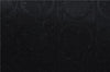 Authentic Ferragamo Gancini Canvas Leather Shoulder Bag Pouch Purse Black 5366D