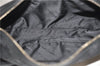 Authentic Ferragamo Gancini Canvas Leather Shoulder Bag Pouch Purse Black 5366D
