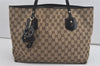 Authentic GUCCI Jolie Shoulder Tote Bag GG Canvas Enamel 211975 Brown 5367I