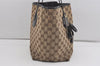 Authentic GUCCI Jolie Shoulder Tote Bag GG Canvas Enamel 211975 Brown 5367I