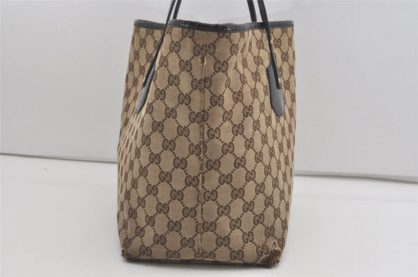 Authentic GUCCI Jolie Shoulder Tote Bag GG Canvas Enamel 211975 Brown 5367I