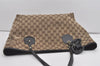 Authentic GUCCI Jolie Shoulder Tote Bag GG Canvas Enamel 211975 Brown 5367I