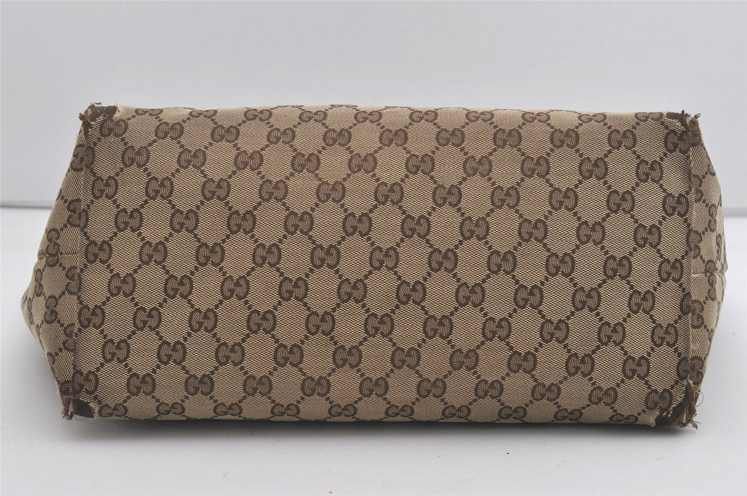 Authentic GUCCI Jolie Shoulder Tote Bag GG Canvas Enamel 211975 Brown 5367I