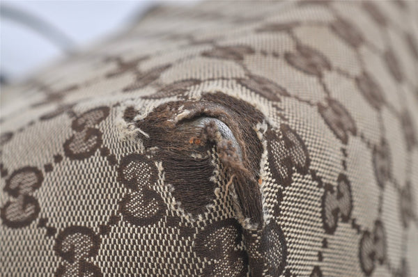 Authentic GUCCI Jolie Shoulder Tote Bag GG Canvas Enamel 211975 Brown 5367I