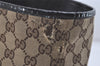 Authentic GUCCI Jolie Shoulder Tote Bag GG Canvas Enamel 211975 Brown 5367I