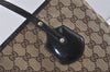 Authentic GUCCI Jolie Shoulder Tote Bag GG Canvas Enamel 211975 Brown 5367I