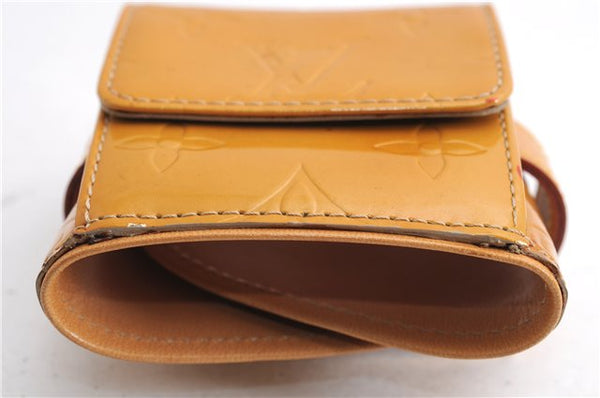 Auth Louis Vuitton Vernis Lafayette Street Bracelet Coin Purse Yellow  5369E