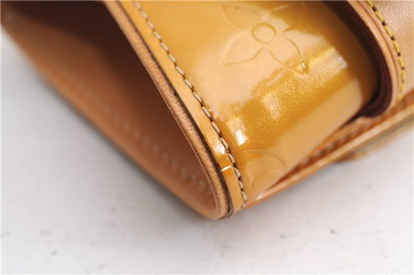 Auth Louis Vuitton Vernis Lafayette Street Bracelet Coin Purse Yellow  5369E