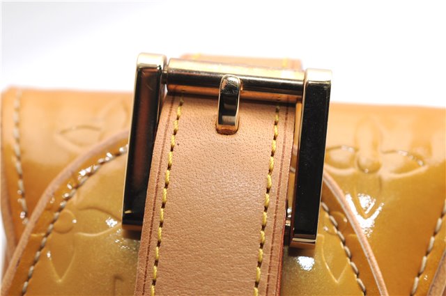 Auth Louis Vuitton Vernis Lafayette Street Bracelet Coin Purse Yellow  5369E