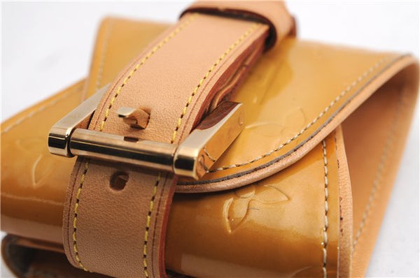 Auth Louis Vuitton Vernis Lafayette Street Bracelet Coin Purse Yellow  5369E