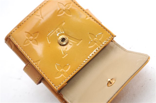Auth Louis Vuitton Vernis Lafayette Street Bracelet Coin Purse Yellow  5369E