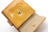Auth Louis Vuitton Vernis Lafayette Street Bracelet Coin Purse Yellow  5369E