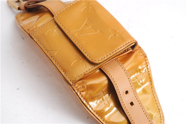 Auth Louis Vuitton Vernis Lafayette Street Bracelet Coin Purse Yellow  5369E