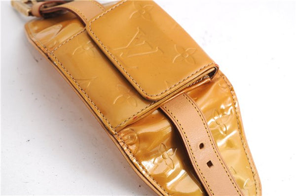 Auth Louis Vuitton Vernis Lafayette Street Bracelet Coin Purse Yellow  5369E
